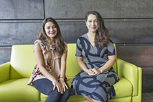 Funda Vignon, chargée de projet, et Samira  Khemkhem, enseignante responsable d'Epidi.